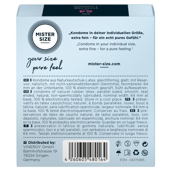 MISTER SIZE 64 MM 3 KONDOMA