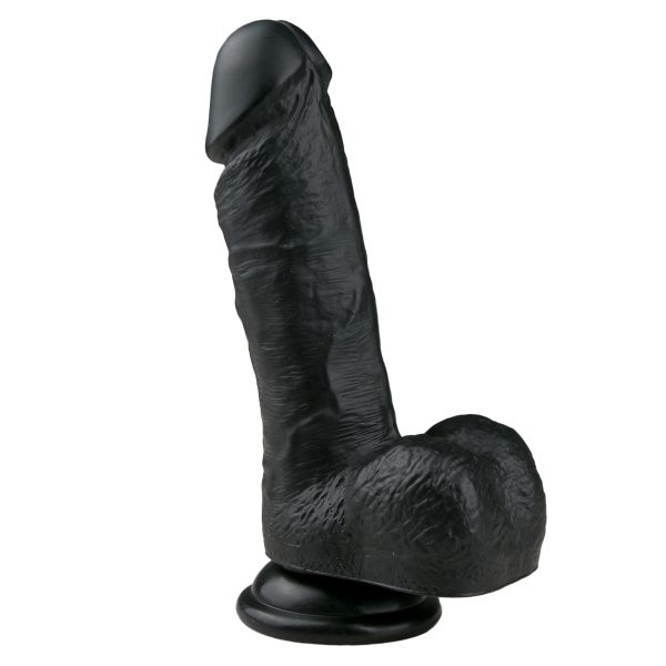 Realistični dildo - 17,5 cm, crni