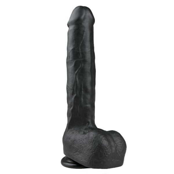 Realistični dildo - 29.5 cm, crni