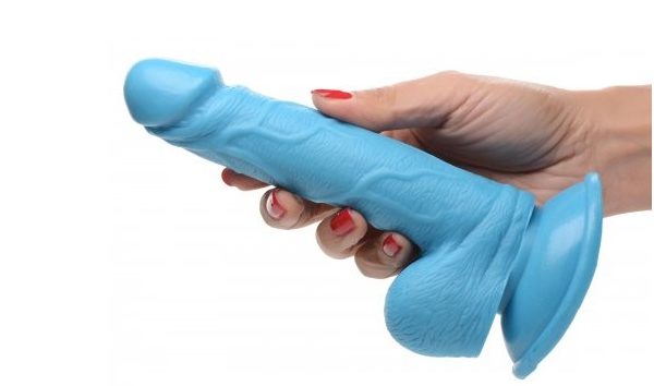 dildo realistico c testiculos 16 5 cm azul (3)