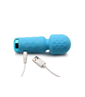 mini masajeador wand recargable silicona azul (6)