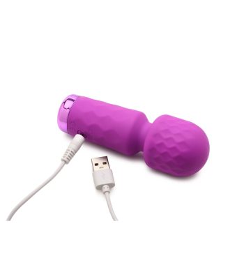 mini masajeador wand recargable silicona morado (6)