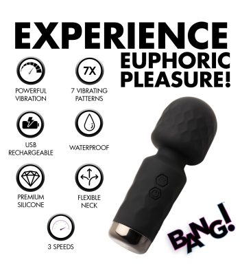 mini masajeador wand recargable silicona negro (4)