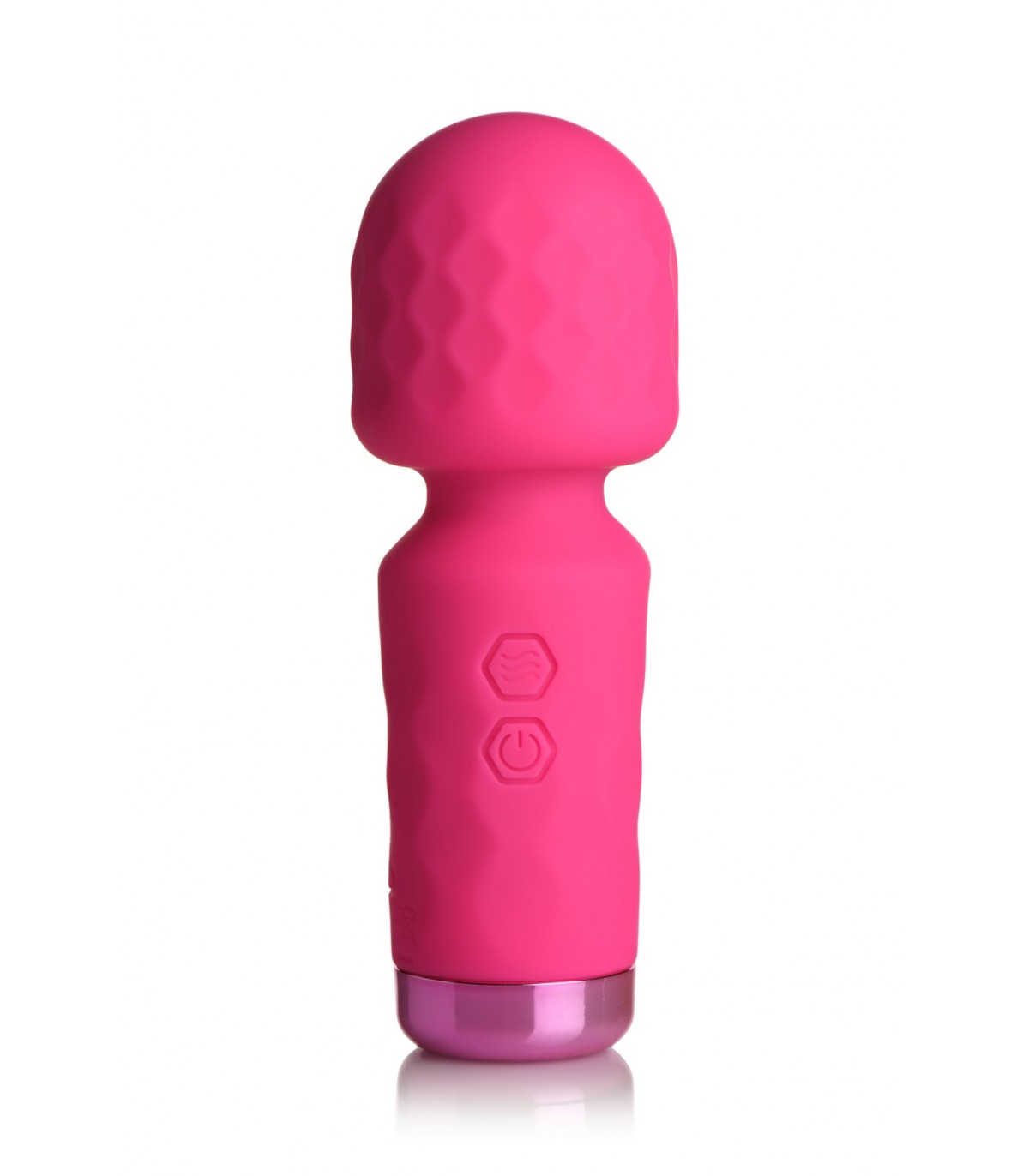 mini masajeador wand recargable silicona rosa (2) mini masajeador wand recargable silicona rosa (2)