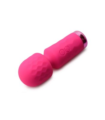 mini masajeador wand recargable silicona rosa (7)