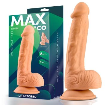 Realistični dildo Thom sa testisima, 21cm